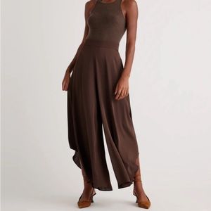Washable Stretch Silk Palazzo Pants